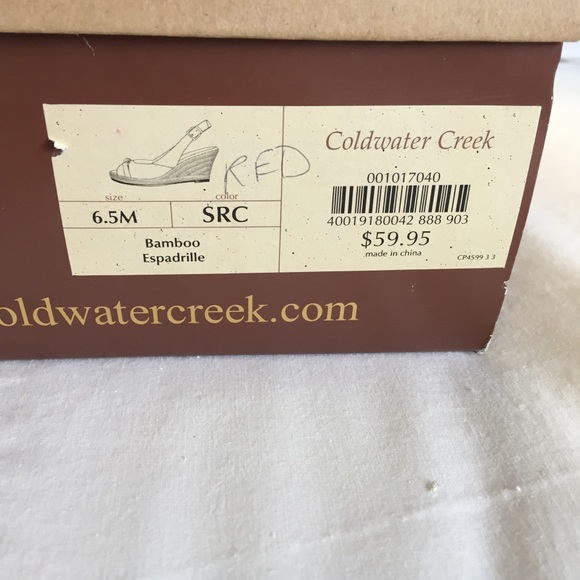 Coldwater Creek Summer Wedge Red Espadrilles - Picture 5 of 12